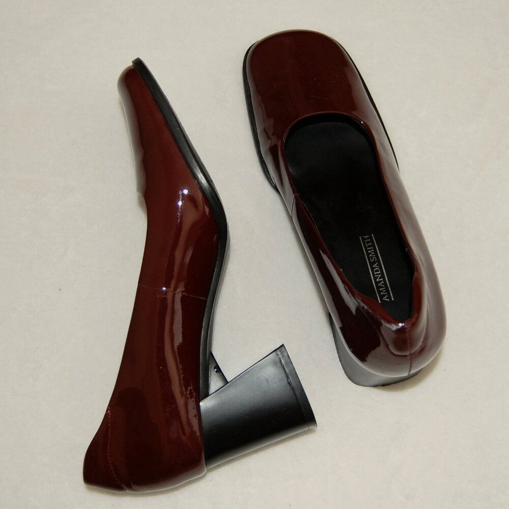 Amanda Smith Burgundy Leather Milano Shoes, Women Size US 8M